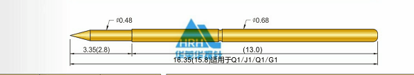p50測(cè)試探針尺寸、50min測(cè)試探針尺寸、測(cè)試探針規(guī)格