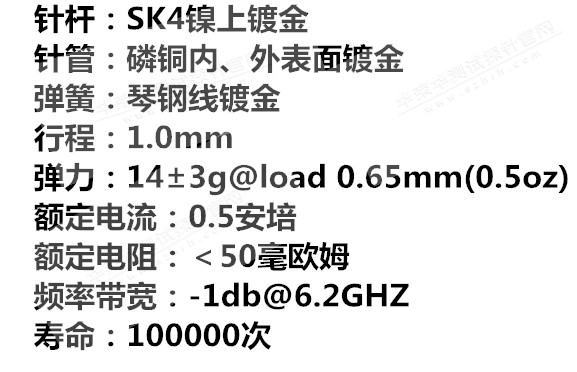 026-BJ-5.7L、BGA雙頭探針、測試探針